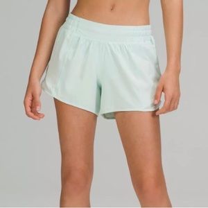 Mint Green Lululemon shorty Hot Shorts 3.5 inch inseam